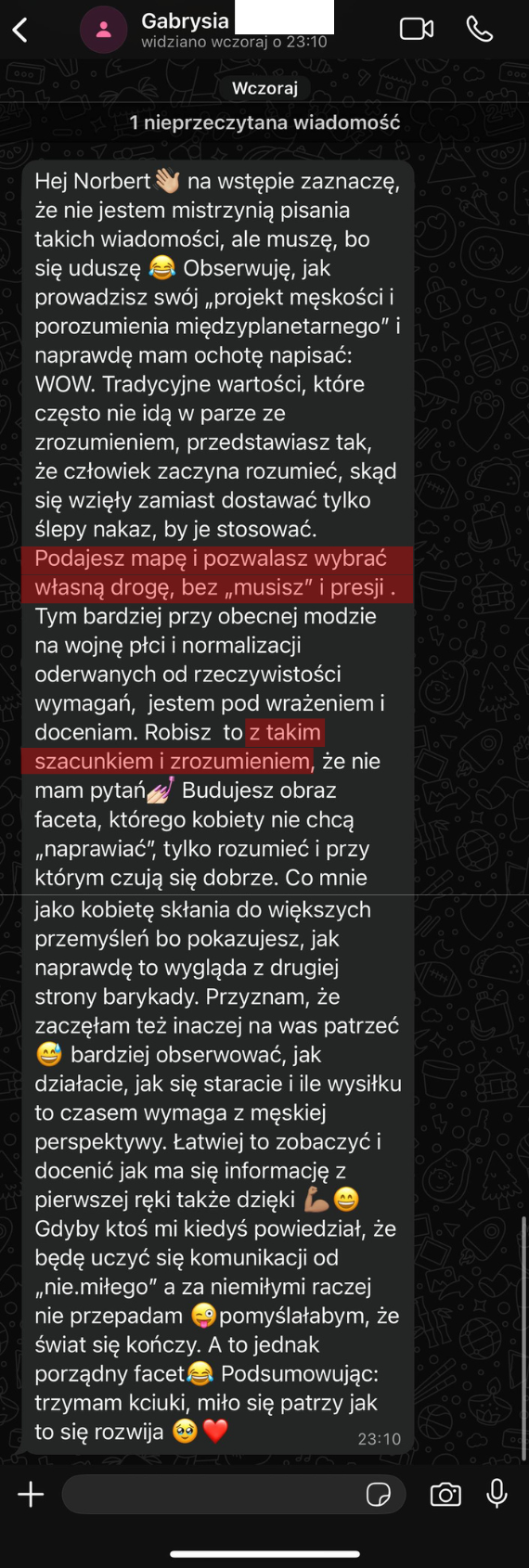 Opinia Gabrysi O. — pełna treść