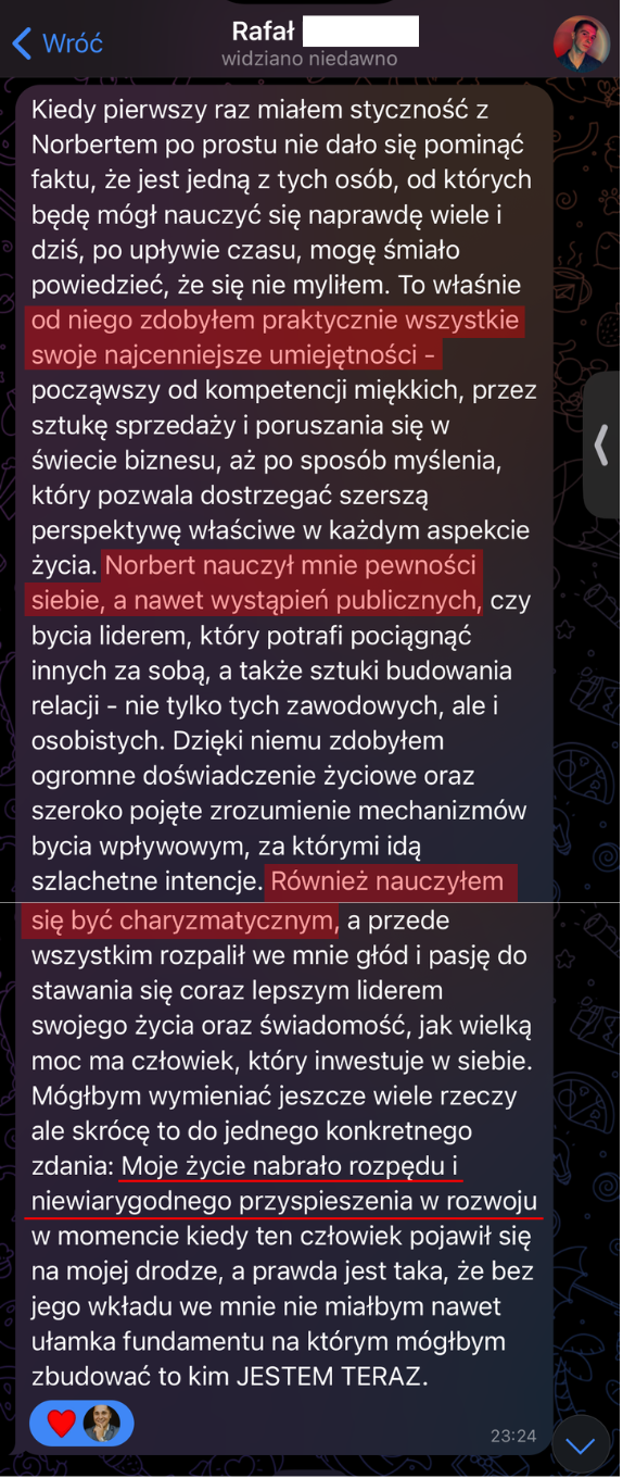 Opinia Rafała P. — pełna treść